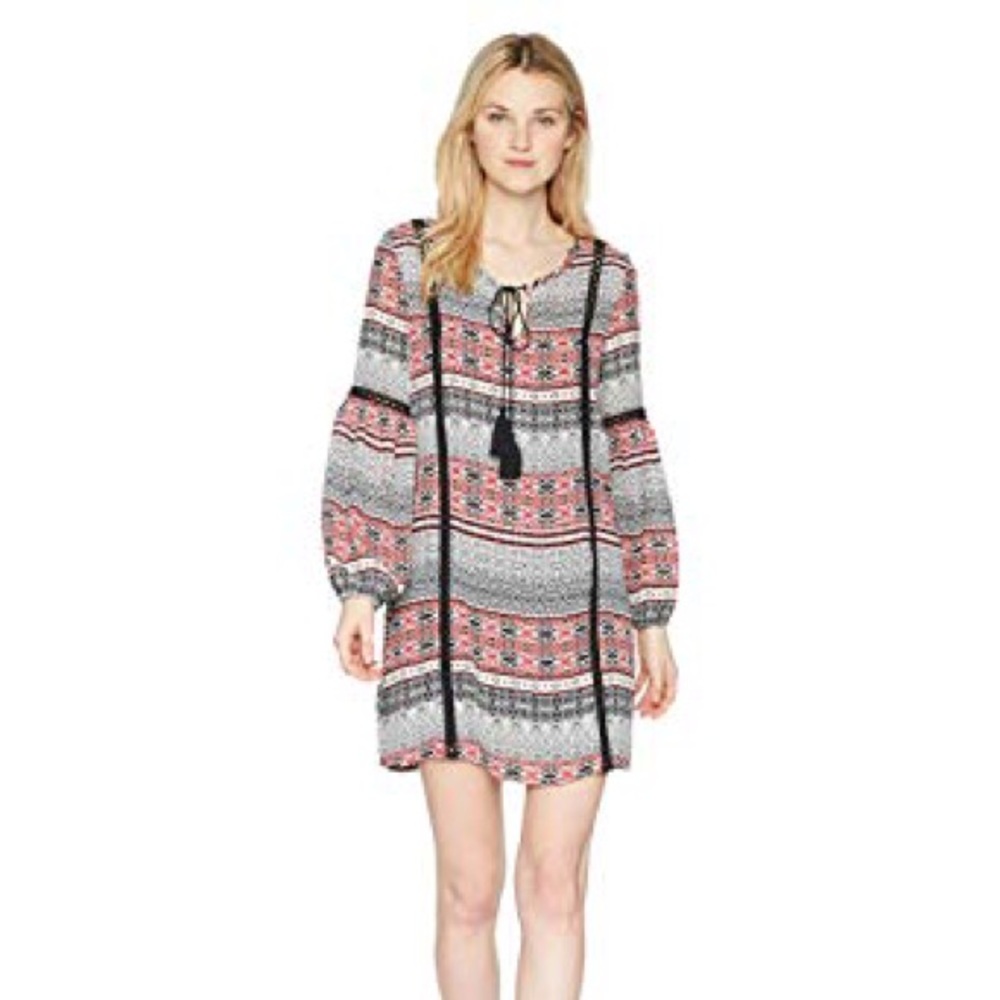 NWOT Jack by BB Dakota Boho Red & Black Dress Sz S